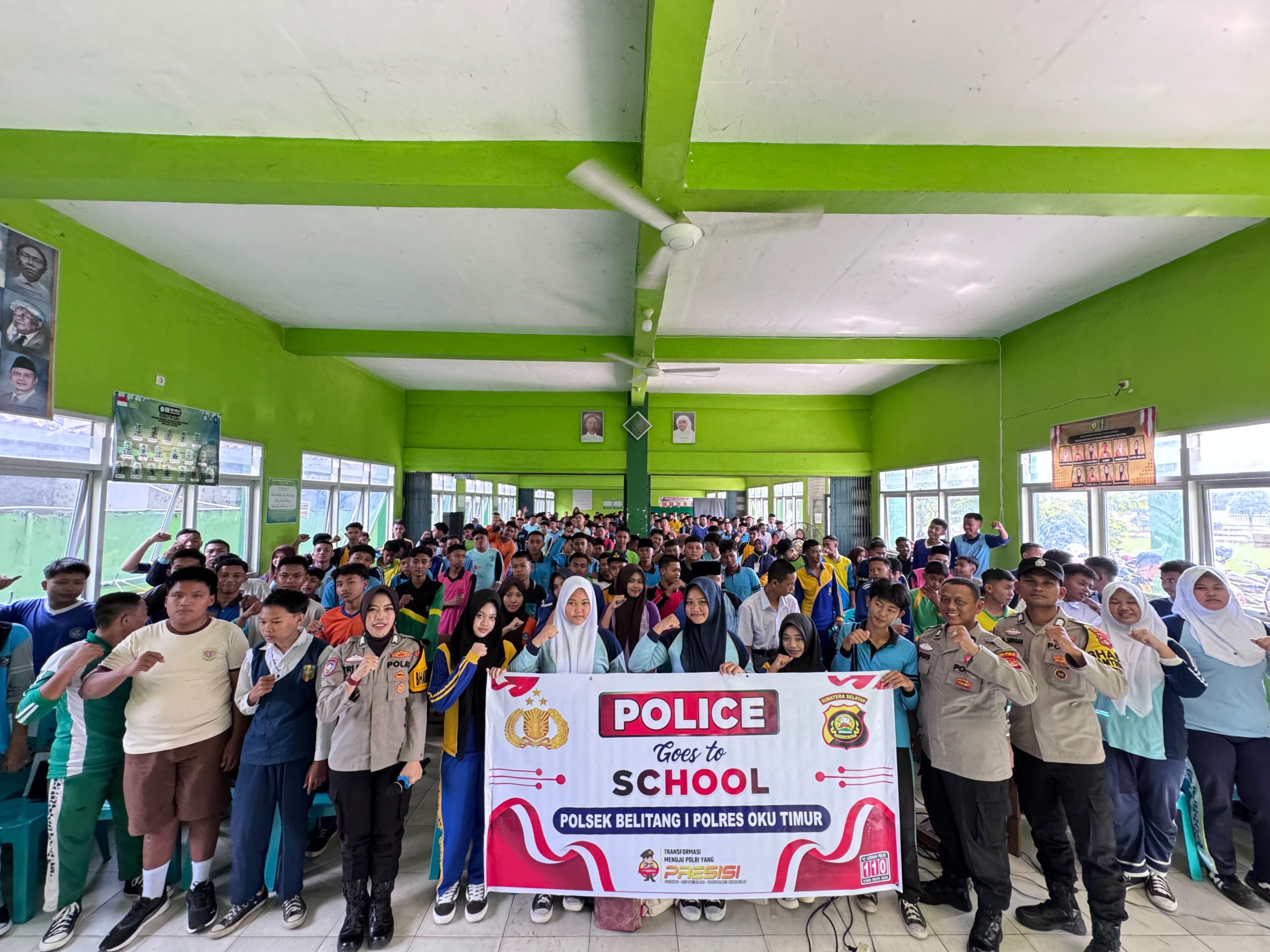 Langkah Awal Menuju Kultur Sekolah yang Sehat, personel Polsek Belitang I sosialisasi kan kenakalan remaja