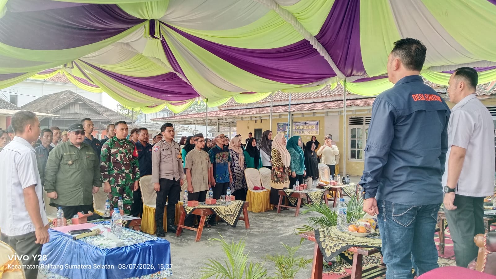 Kawal Reses Anggota DPRD Sumsel di Sukosari, Polsek Belitang Pastikan Penyerapan Aspirasi Warga Berjalan Kondusif