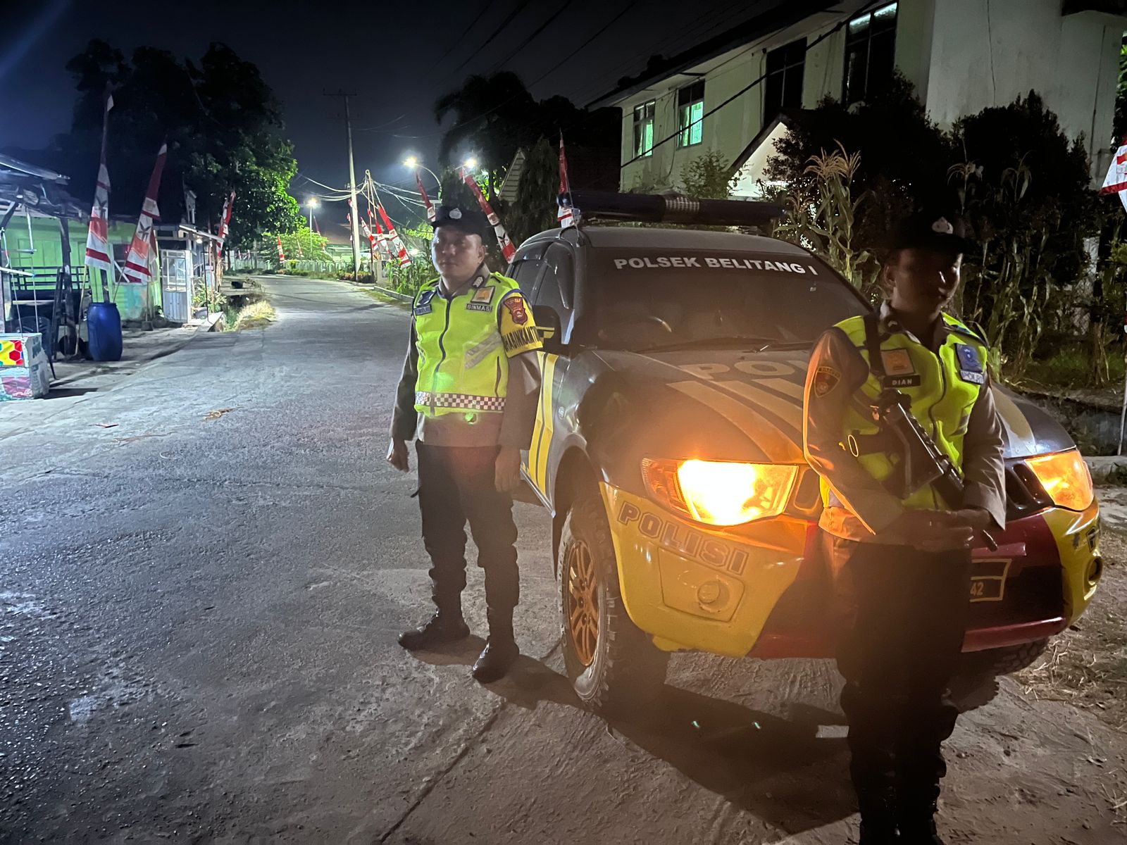 Antisipasi Gangguan Kamtibmas Subuh Hari, Polsek Belitang I Gelar Patroli KRYD di Empat Desa