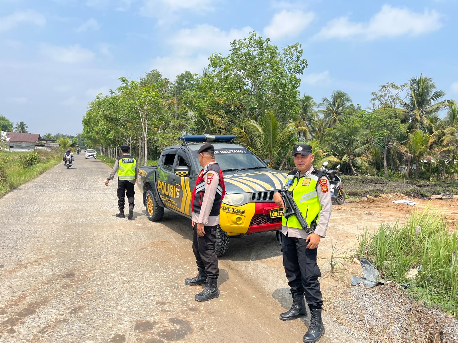 Jaga Kondusifitas Wilayah, Polsek Belitang I Gelar KRYD dan Patroli Antisipasi Bencana Kejahatan di 4 Desa