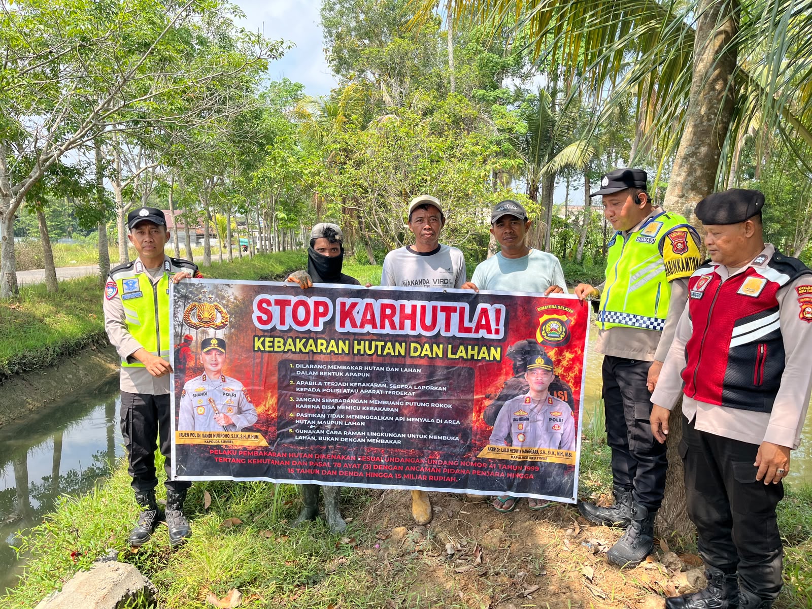 Cegah Karhutla Sejak Dini, Personil Polsek Belitang I Intensifkan Mitigasi dan Sosialisasi ke Desa-Desa